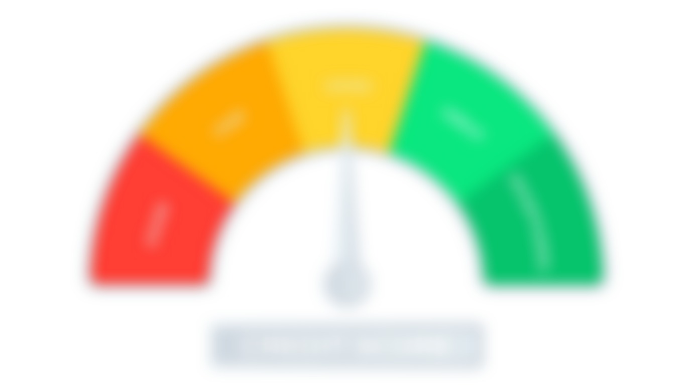 A thumbnail showcasing a colored indicator with a needle pointing towards a yellow section that reads good, with the words credit score below.